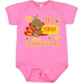 thumbnail image 3 of Inktastic My First Thanksgiving with Turkey and Leaves Boys or Girls Baby Bodysuit, 3 of 5