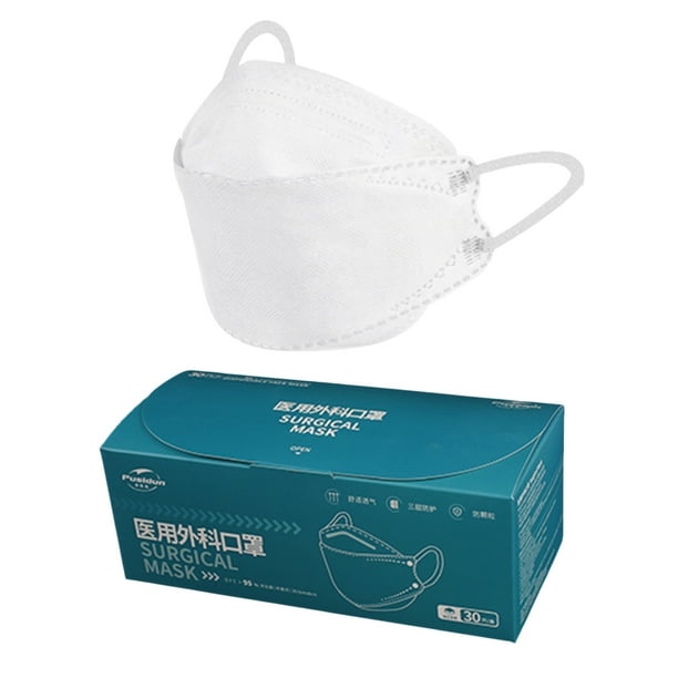 30 máscaras kf94 de tres capas 3D quirúrgicas médicas de color Morandi blancas / en caja Anggrek Otros