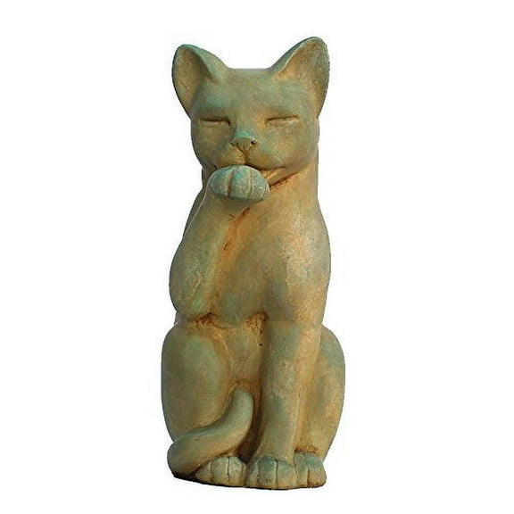 Contented Cat Garden Statue 12?H