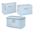 thumbnail image 1 of 3pcs Cosmetiquera Neceser Estuches De Maquillaje Bolsa Viaje Xtellar Color Azul, 1 of 1