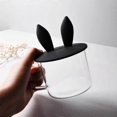 thumbnail image 5 of Cup Cover Bright Color Bunny Ears Shape Cute Cold Beverage Cup Lid For Drink, 5 of 5