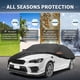 thumbnail image 2 of Funda de coche única Bargains de película de aluminio para exteriores, funda para todo clima, protección impermeable con cremallera en la puerta del conductor, negra para Subaru WRX Sedan, 2 of 7