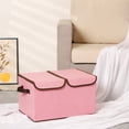thumbnail image 5 of Unique Bargains Fabric Storage Bin Cube with Handle and Lid Collapsible Basket Pink, 5 of 7