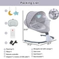 thumbnail image 6 of BEJOLO Electric Baby Swing for Infants, Portable Baby Bouncer with Remote Control,bluetooth Music, Gray, 6 of 9