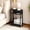 black, variant on Ataujin Narrow Side Table with Storage Shelf, Narrow Bedside Tables, Slim Side Table Nightstand with Magazine Rack, Bathroom Tables for Living Room Bedroom
