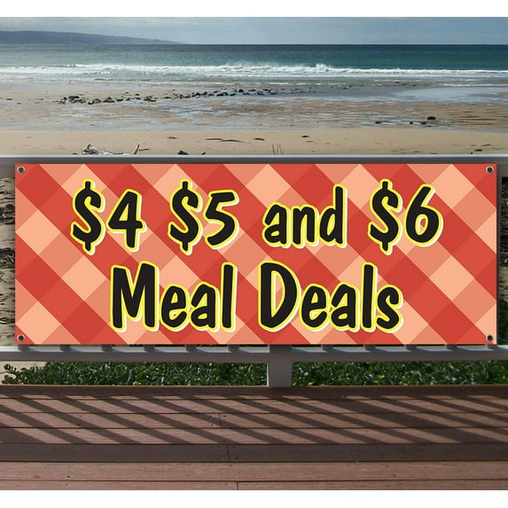 456 Meal Deal 13 oz heavy duty vinyl banner sign with metal grommets, new, store, advertising, flag, (many sizes available)