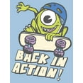 thumbnail image 2 of Boy's Monsters Inc Mike Back in Action  Graphic Tee Light Blue X Small, 2 of 4