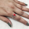 thumbnail image 6 of Natural Coral Ring, Red Coral Gemstone Ring, Genuine Birthstone, Crescent Moon Adjustable Ring, Toe Ring, 925 Sterling Silver, Womens Ring, Christmas, Thanksgiving, Handmade Statement Jewelry, 6 of 9