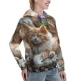 thumbnail image 2 of Yiaed Serene Kitten Kingdom Print Womens Casual Hoodies Crew Neck Long Sleeve Sweatshirts With Pocket Pullover Tops Women's Hooded Sweatshirt-XX-Large, 2 of 5