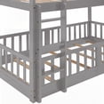 thumbnail image 6 of Twin Size Wood Platform Bed Frame with Slide and Ladder, No Box Spring Needed, Gray, Bedroom, 6 of 18
