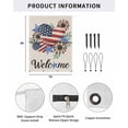 thumbnail image 2 of 4th of July RV Awning Sun Shade Screen 9'X7' Welcome Stars Stripes Mesh Sunscreen Daisy Love Linen Awning Shade Screen with Zipper UV Blocker Completed Kits Outdoor Canopy for RV Motorhome Camper, 2 of 7