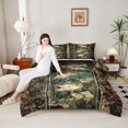 thumbnail image 4 of Manfei Bass Fish 3-Piece Full Size Comforter Sets,Green Brown Bedding Comforter Set,Fishing Hunting Bedding Sets,Ultra Soft Teenagers Bedroom Decor,Reversible, 4 of 8