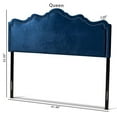thumbnail image 6 of Bowery Hill Contemporary Velvet Queen Headboard in Royal Blue, 6 of 6