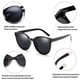 thumbnail image 4 of Gafas de Sol Dollger Polarizadas Grandes Ojos de Gato Negro + Carey, 4 of 6