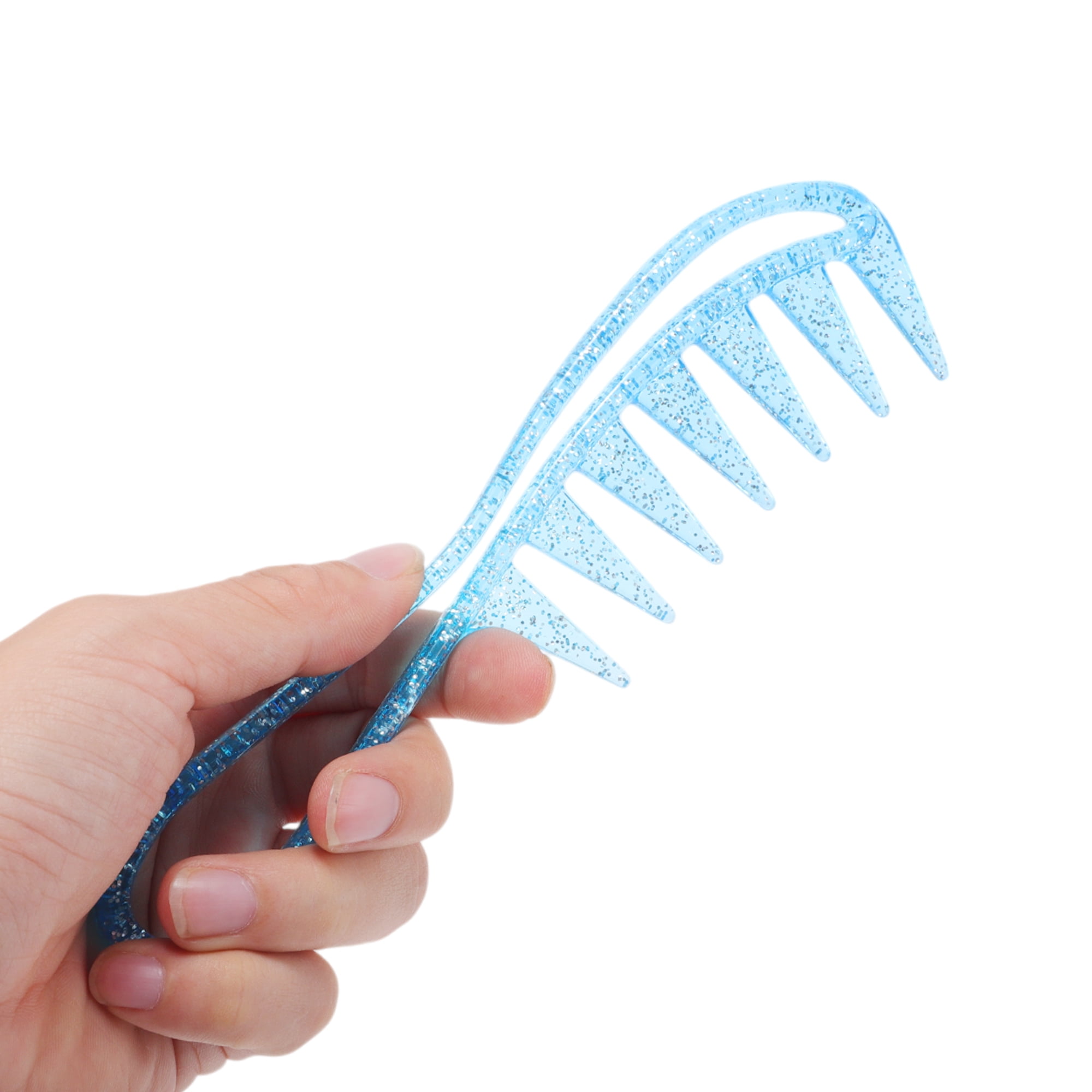 Unique Bargains 1 Pc Women Wide Tooth Comb for Curly Hair All Hair Types Blue