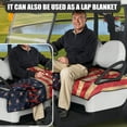 thumbnail image 4 of SEANATIVE USA Flag Golf Cart Seat Cover 4Th of July Golf Cart Seat Blanket 2 Passenger Breathable Golf Cart Seat Covers for Club Car Travel Sports Golf Cart Accessories with 4 Pockets, 4 of 7
