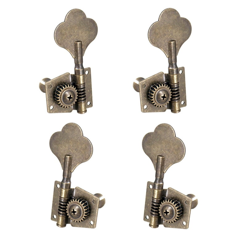 Electric Bass Guitar Opened Tuning Pegs Tuner Machine Heads Tuning Keys  Buttons Guitar Parts Machine Head Tuner 2L2R Bronze 