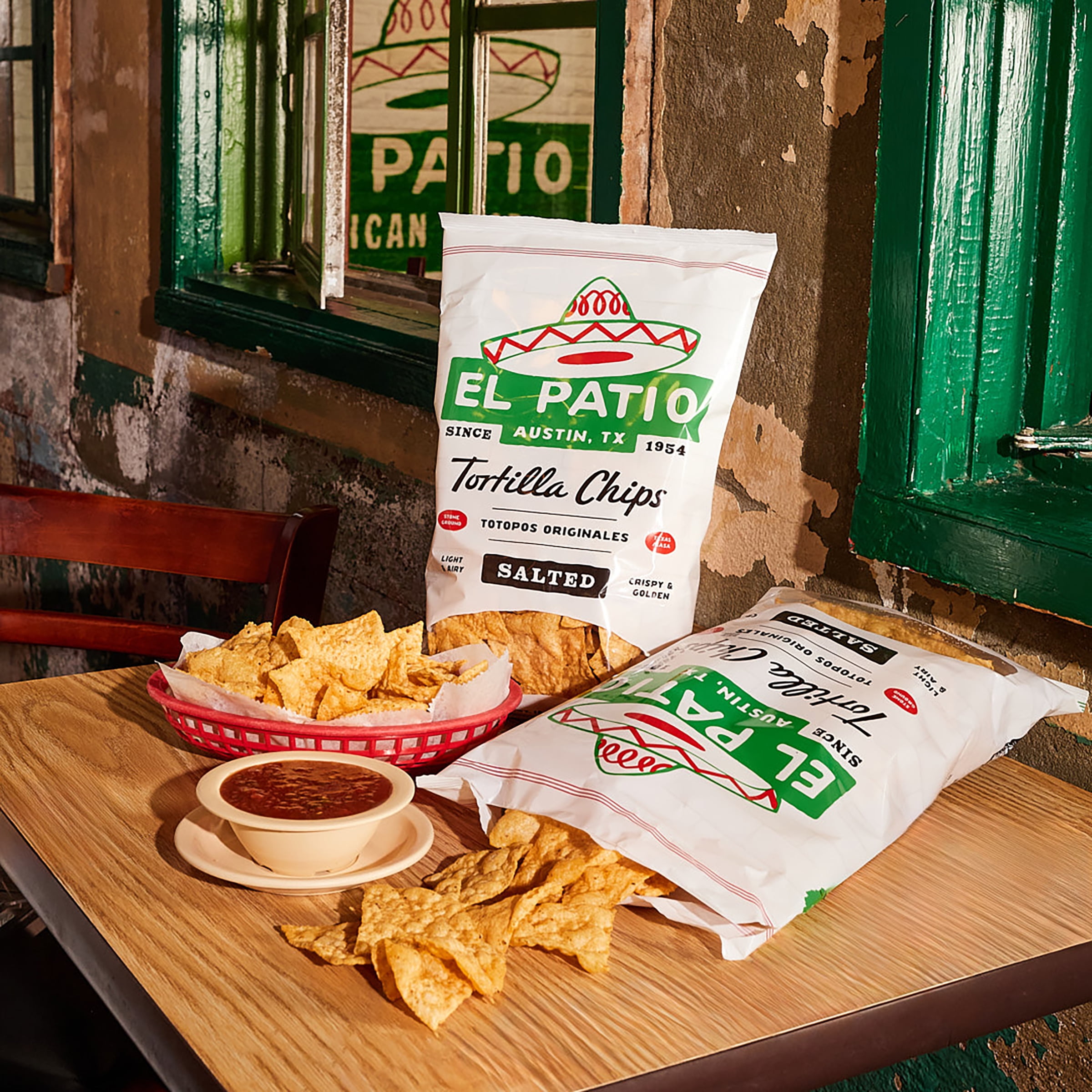 (3 pack) El Patio Salted Tortilla Chips, 10 oz Bag, Austin, Texas