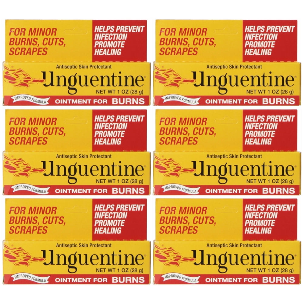 6 Pack Unguentine Ointment for Burns Antiseptic Skin Protectant 1 oz