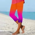 thumbnail image 2 of Jamsmile Womens Leggings Gradient Color Print 7/8 Leggings Beach Casual Lifting Soft Tummy Control Stretchy Pants, 2 of 5