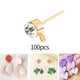 thumbnail image 3 of 100 pendientes de diamantes de imitación con pasadores y bucles para hacer joyas, dorados para niñas Oro 4mm 100Uds, 3 of 9