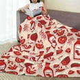 thumbnail image 6 of Honeii Tomatoes Print Fleece Blanket - Throw Blanket for Bed, Sofa, Couch, Camping, and Travel , Microplush Ultra Soft Warm Blanket-60"x50", 6 of 7
