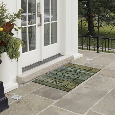 rubber outdoor recycled mat welcome arrow mohawk better homes garden walmart