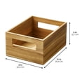 thumbnail image 2 of Acacia Wood Pantry Storage Bin with Handles - Kitchen Organization and Storage for Snacks and Produce, 2 of 5