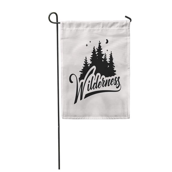 LADDKE Adventure Wilderness Badge Calligraphy Discover Draw Emblem Expedition Garden Flag Decorative Flag House Banner 28x40 inch