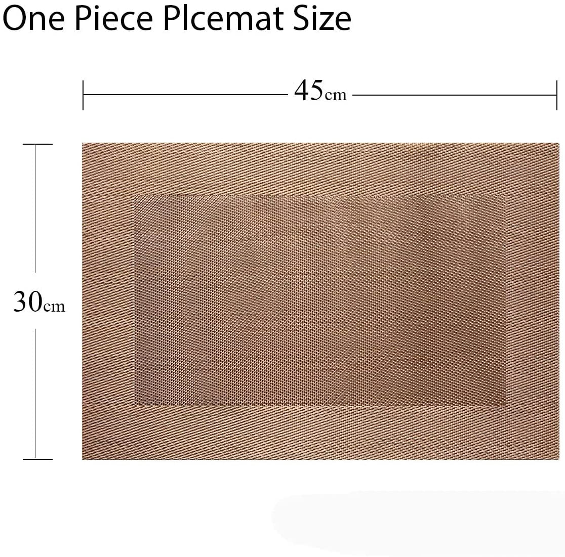 Placemats Vinyl Washable Table Mats Elegant Non-Slip Placemats for Dinner Table Set of 4 (Champagne)