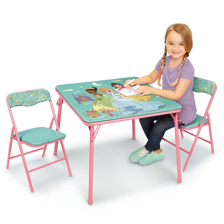 Disney Princess Child 3-Piece Table and Chairs Set, Pink