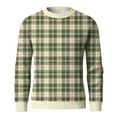 thumbnail image 6 of CCRFTGI Sweater for Men 2025 Fashion Big and Tall Ribbed Plaid Pullover Lightweight Long Sleeve Crewneck Sweater Pullover Cable Knitted Jumper Tops Light Green M, 6 of 6