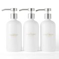 thumbnail image 1 of Set dispensador de champú y acondicionador Janxin 630 ml x3 blanco, 1 of 6