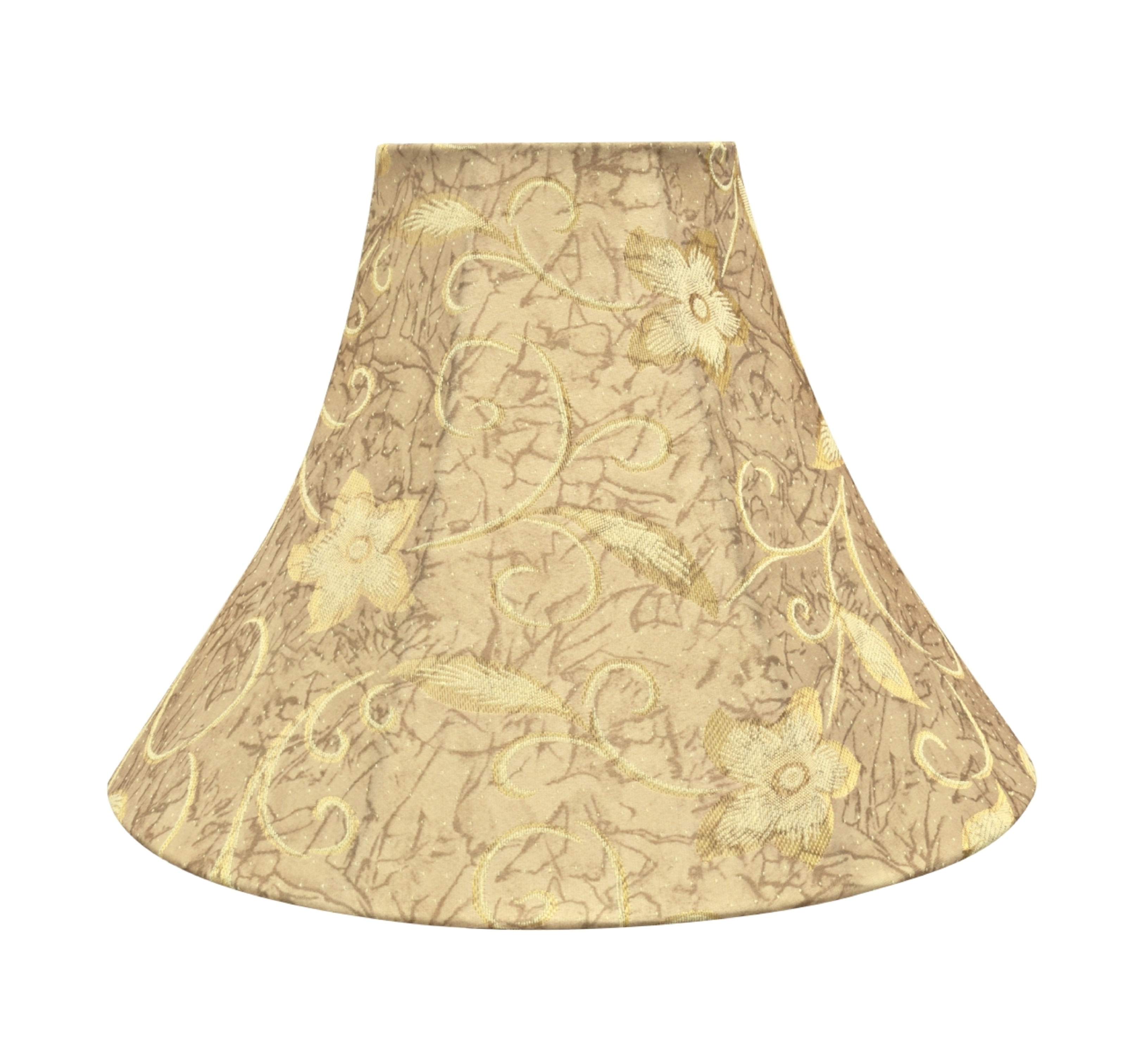 16" Beige Jacquard Floral Bell Lamp Shade