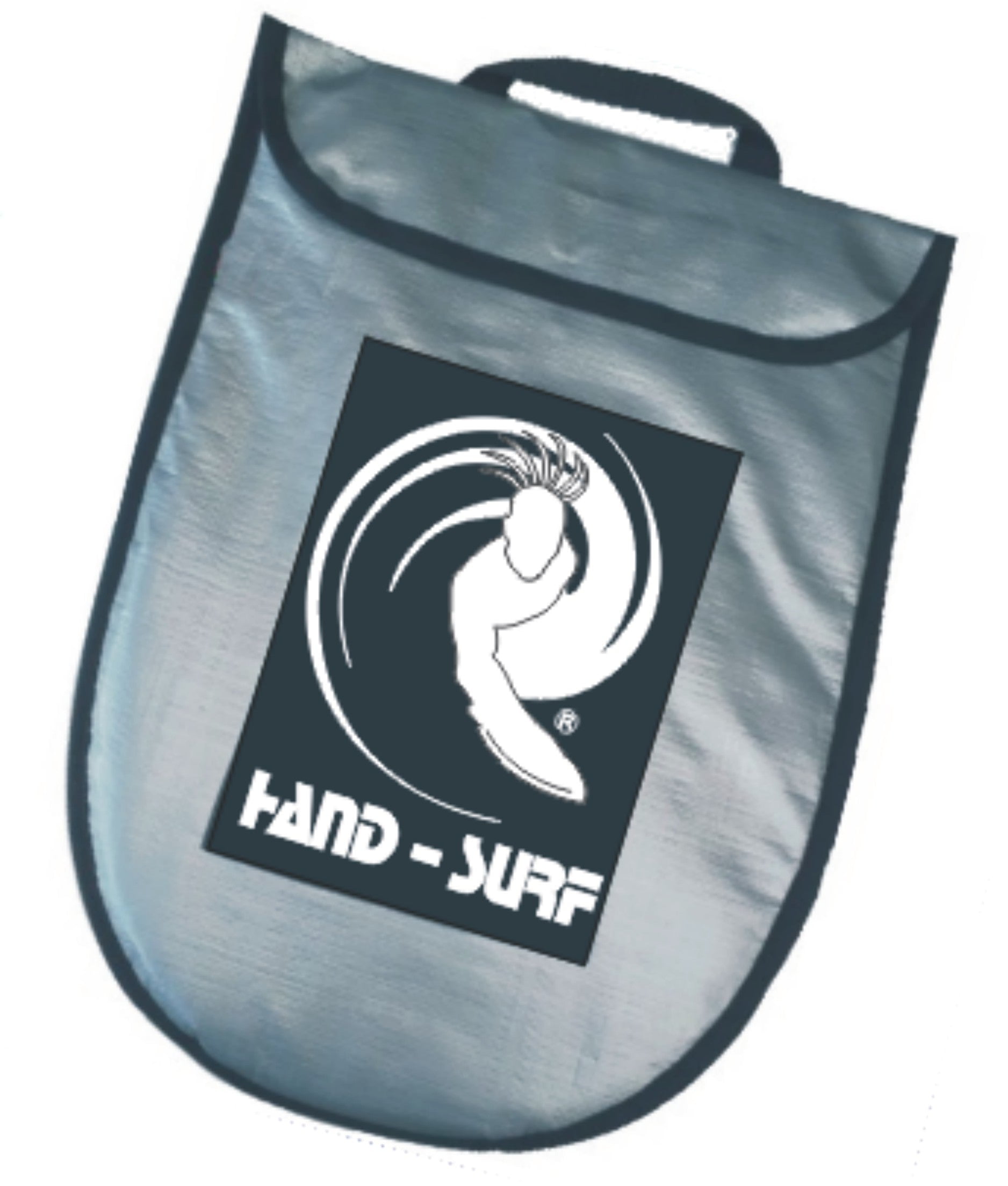 Hand Surf Board with leash and bag - Black, compact, lightweight hand-surfboard is designed to be held and ridden with the hands
