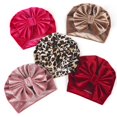 thumbnail image 6 of KelaJuan Newborn Velvet Hats, Solid Color Bowknot Warm Soft Autumn Winter Cap for Baby Boys and Girls, 6 of 7