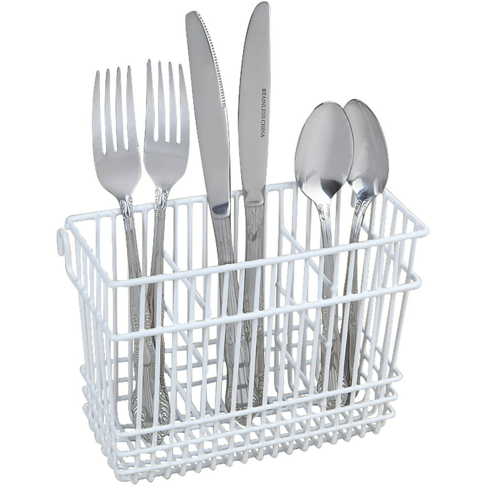 Kitchen Details Cutlery Basket in White