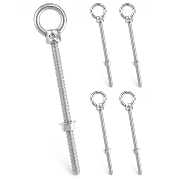 Eye Bolt QWORK 316 de acero inoxidable con hombro de 3/8 x 15 cm