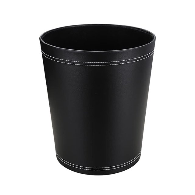 Bote de basura KINGFOM Classic de piel sintética de 10 litros para el hogar y la oficina