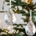 thumbnail image 4 of Yyuenw Clear Gem Christmas Ornaments, 4.7”x3” Large Plastic Teardrop Decorations for Christmas Tree, Shatterproof Hanging for Wedding, Holiday Party, Home Decor, 4 of 6