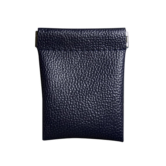 Manunclaims Cosmetic Bag Self-closing Compact Artificial Leather Easy Clean Versatile Lipsticks Holder Case for Trip