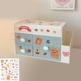 thumbnail image 1 of Desktop Storage Box Desk Shelf Organizer Desktop Storage Box Cute Plastic Drawer Desktop Storage Box Large Capacity Cosmetic Box For Office Home Light Blue, 1 of 1