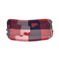 thumbnail image 2 of Yiaed Heart Plaid Print Sports Headbands,Moisture Wicking Workout Headband, Sweatband Headbands for Running,Cycling for Women and Men, 2 of 8
