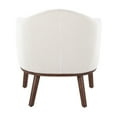 thumbnail image 4 of Ahoy Mid-Century Modern Accent Chair in Walnut Wood and Cream Fabric by LumiSource, 4 of 4