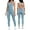 Light Blue, variant on AEXTO Women's Square Neck Sports Jumpsuit with Removable Bra Pad, Womens Solid Sleeveless Sport Jumpsuit, Ladies Sportswear Clothing, Tummy Control, Jumpsuits for Women, Workout Gym Clothing