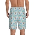 thumbnail image 3 of Bixox Men's Owl printed lightweight casual shorts, soft sleep shorts with pockets., 3 of 7