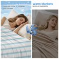 thumbnail image 2 of Blue Striped Cooling Blanket, Lightweight Breathable Summer Throw Blanket with Double Sided Cold Effect, Blue White Stripes Farmhouse Picnic Beach Blankets Bed Sheet for Hot Sleepers 50"x60", 2 of 8