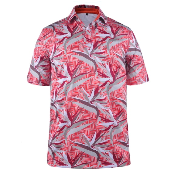 Monterey Club Men's Kingston Print Texture Golf Polo Shirt #3501