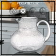 thumbnail image 6 of Artland Iris 90 Oz Handblown Glass Pitcher - Bubble Shape, Lead-Free - Versatile Drink Dispenser for Water, Juice, Cocktails - Enhanced Kitchen Decor, Dishwasher Safe (Clear), 6 of 7
