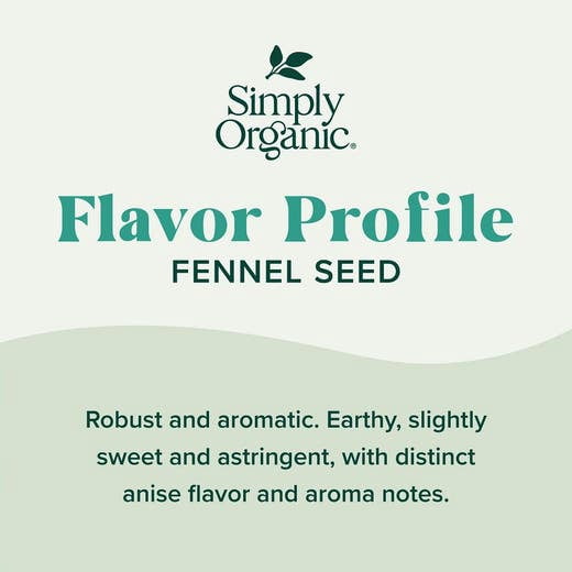 Simply Organic Fennel Seeds 1.90 oz Pack of 4